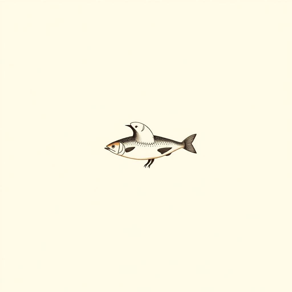 oiseau apportant un poisson