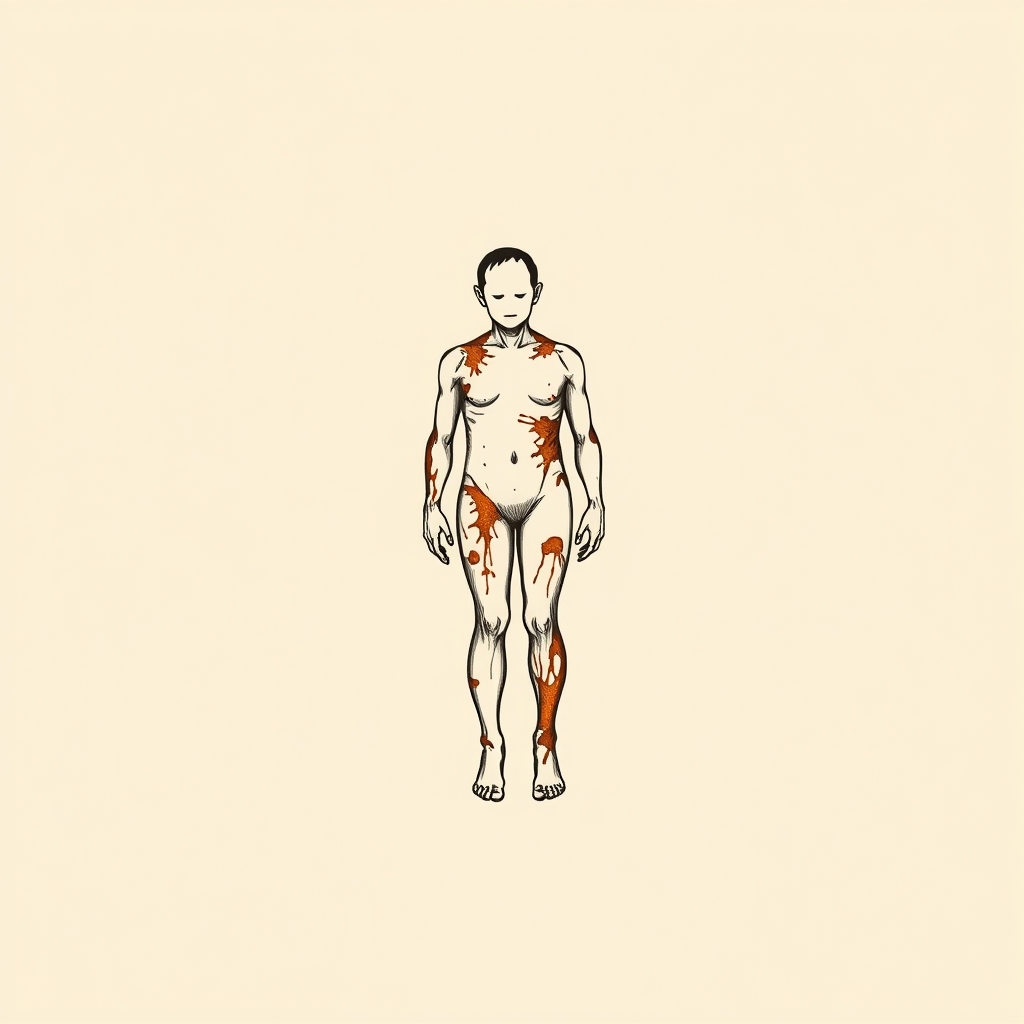 corps sillonné de blessures