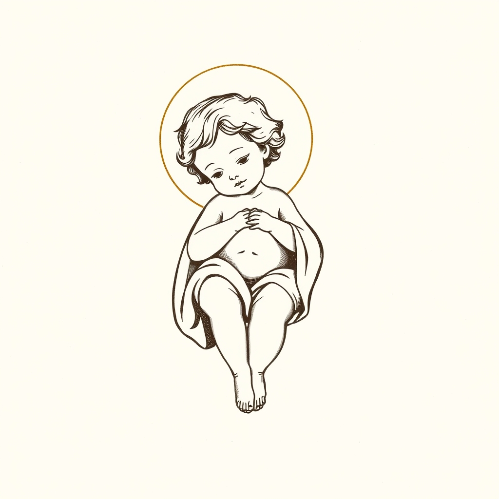 Enfant Jésus dans les bras
