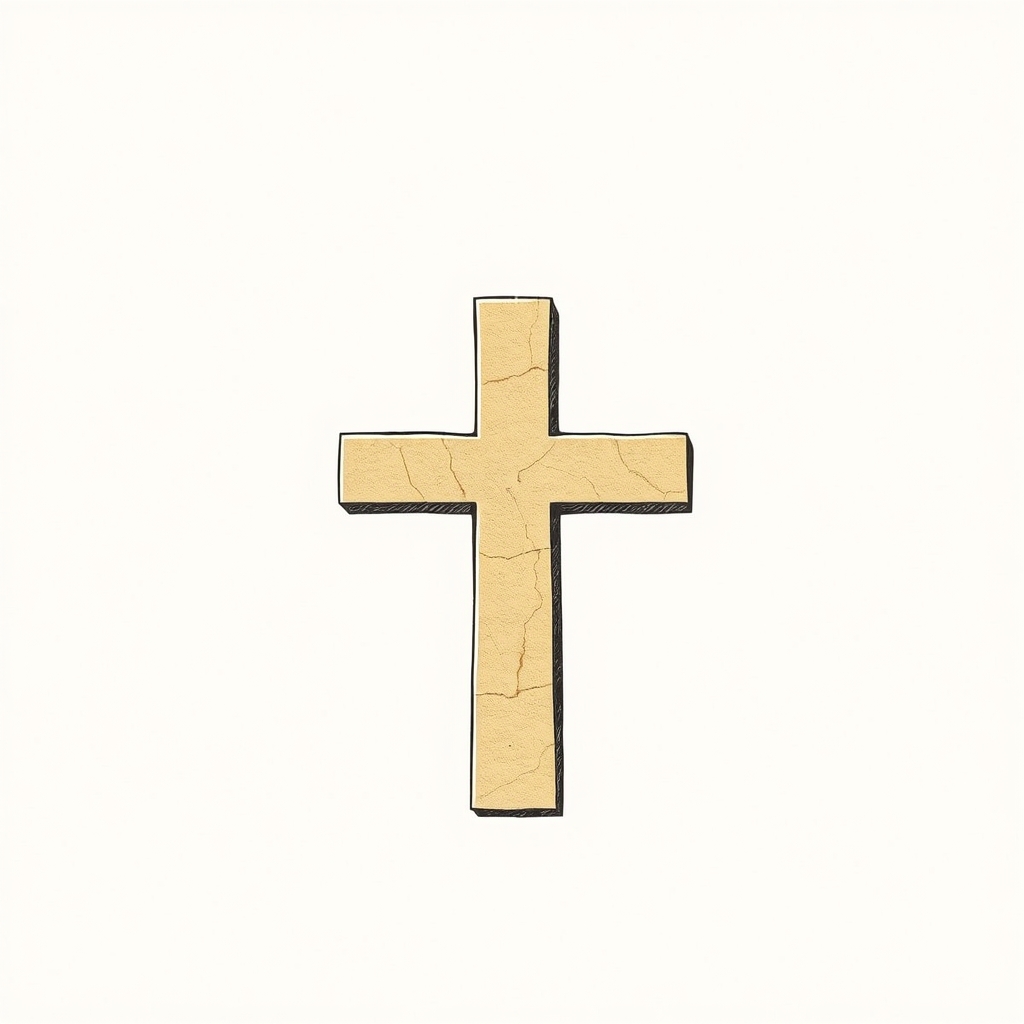 croix gravée dans le marbre