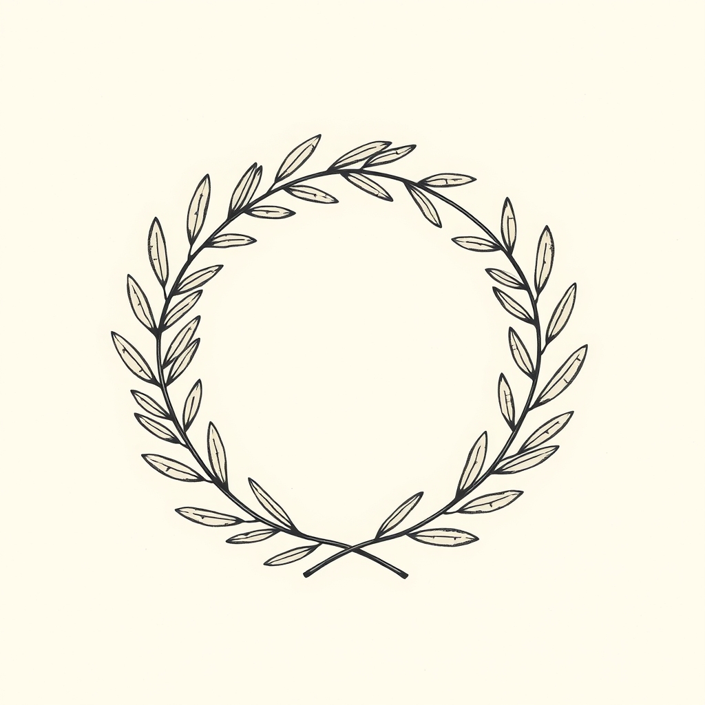 couronne de rameaux d'olivier