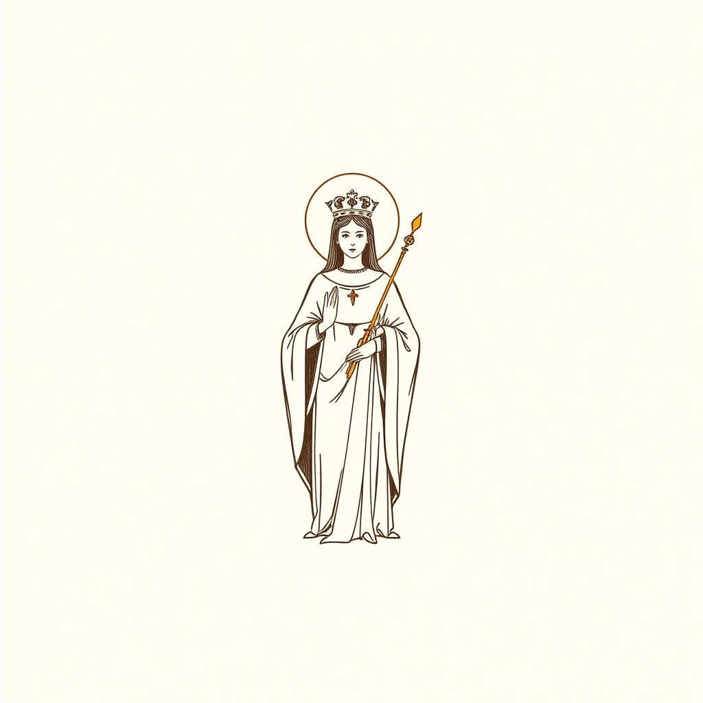 représenté avec sainte Radegonde