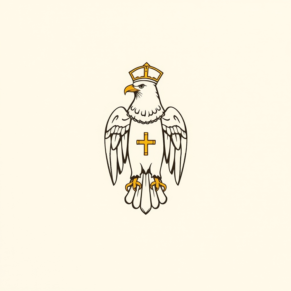 aigle avec habit bénédictin