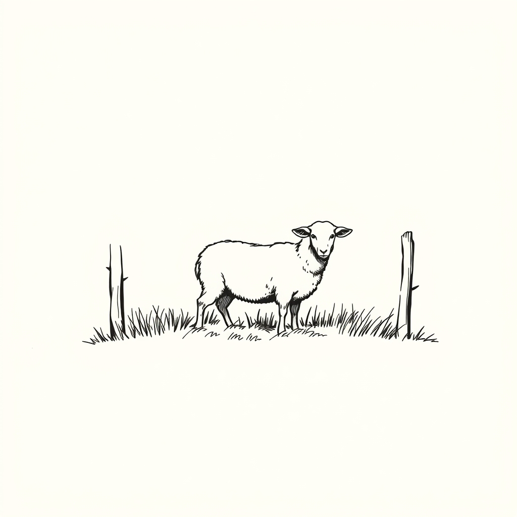 enclos avec des moutons