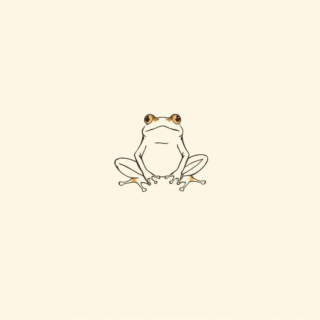 grenouilles (parfois représentées à ses pieds)