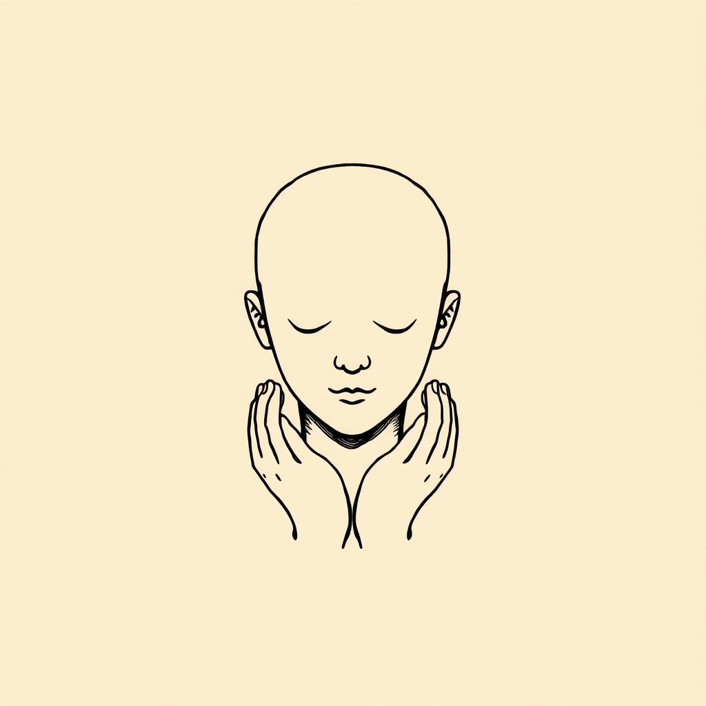 tête entre les mains