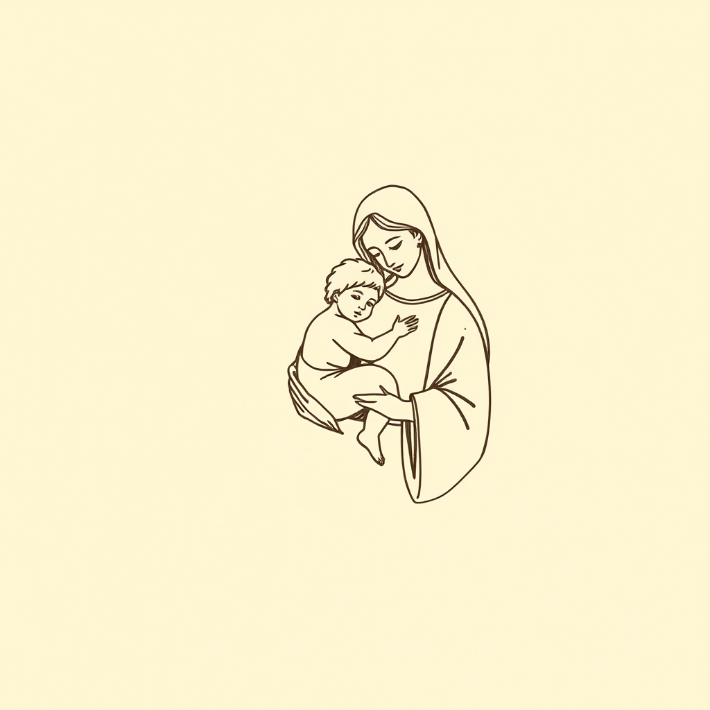 enfant Jésus sur les bras
