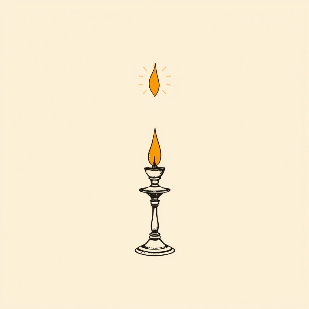 lampe allumée par une main céleste