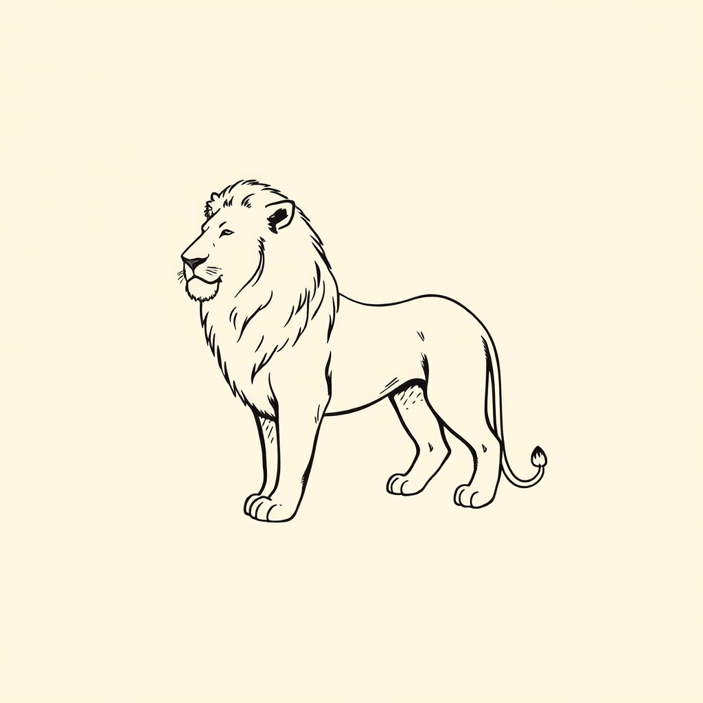 lions à ses pieds