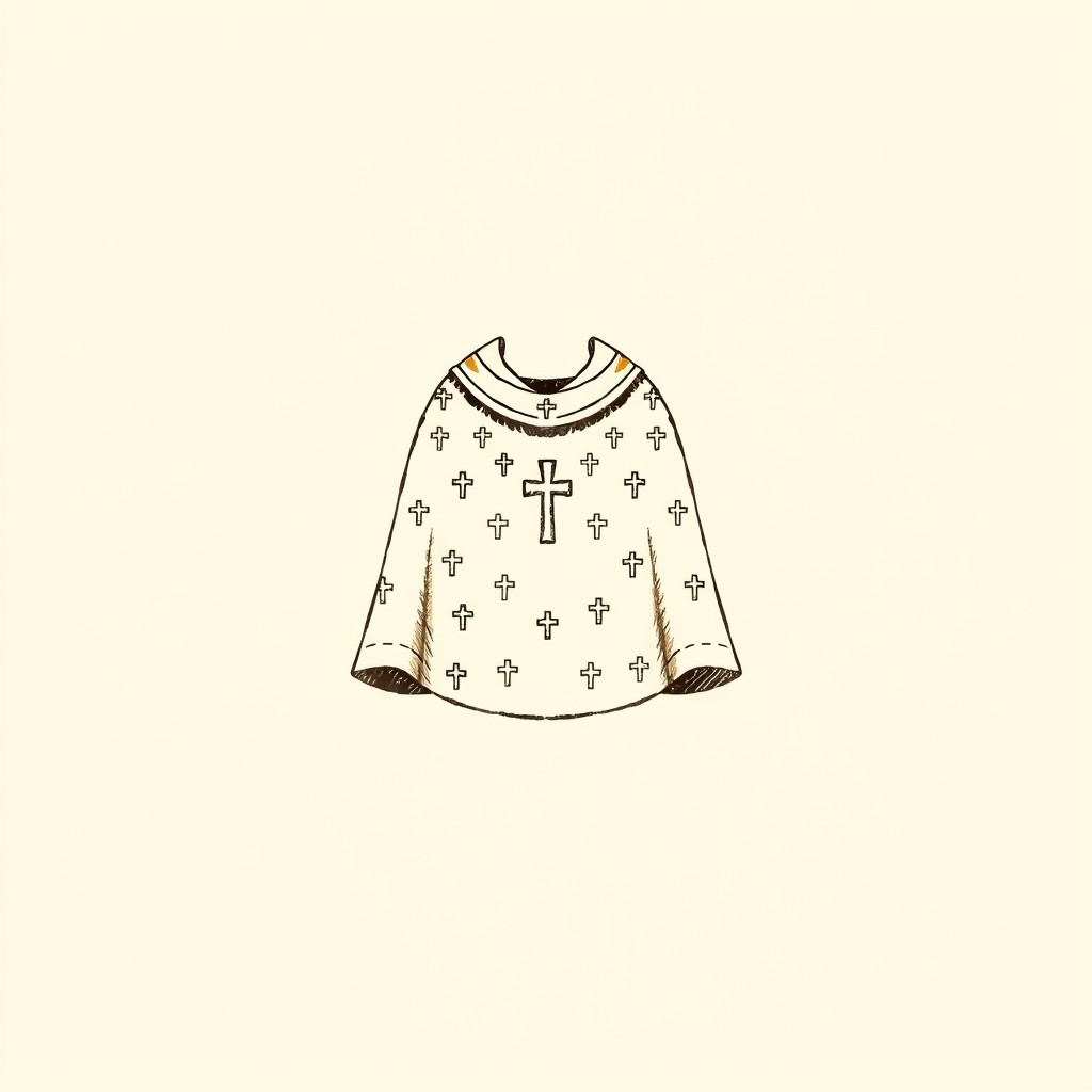 manteau parsemé de petites croix