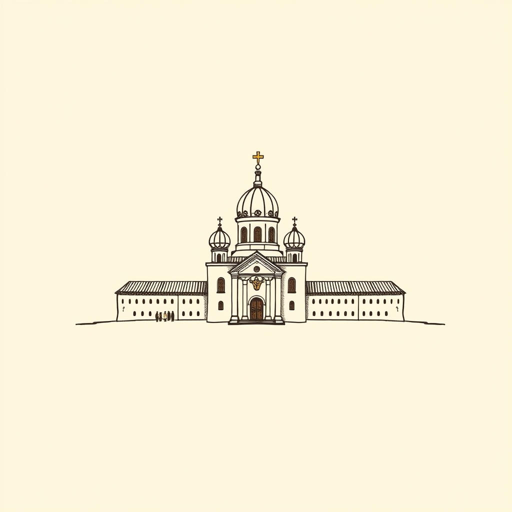 maquette de monastère (sept églises)