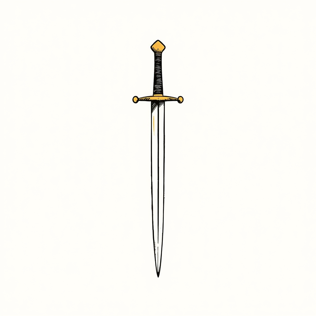 percé d'un glaive
