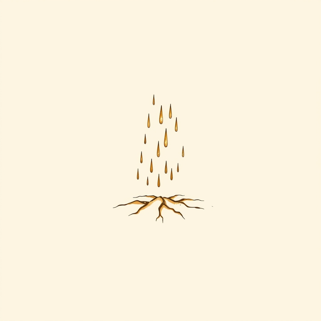 pluie tombant sur terre desséchée