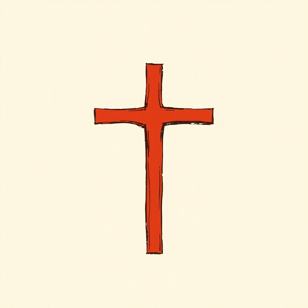 crucifix rouge