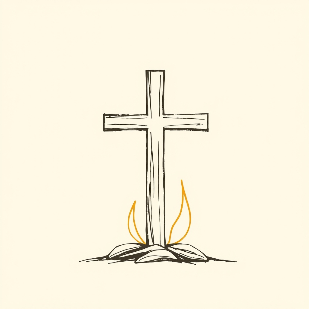 sign of the cross before the fire