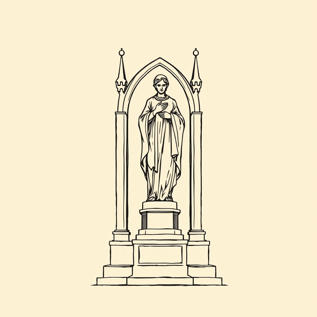 statue dans la cathédrale de Quimper