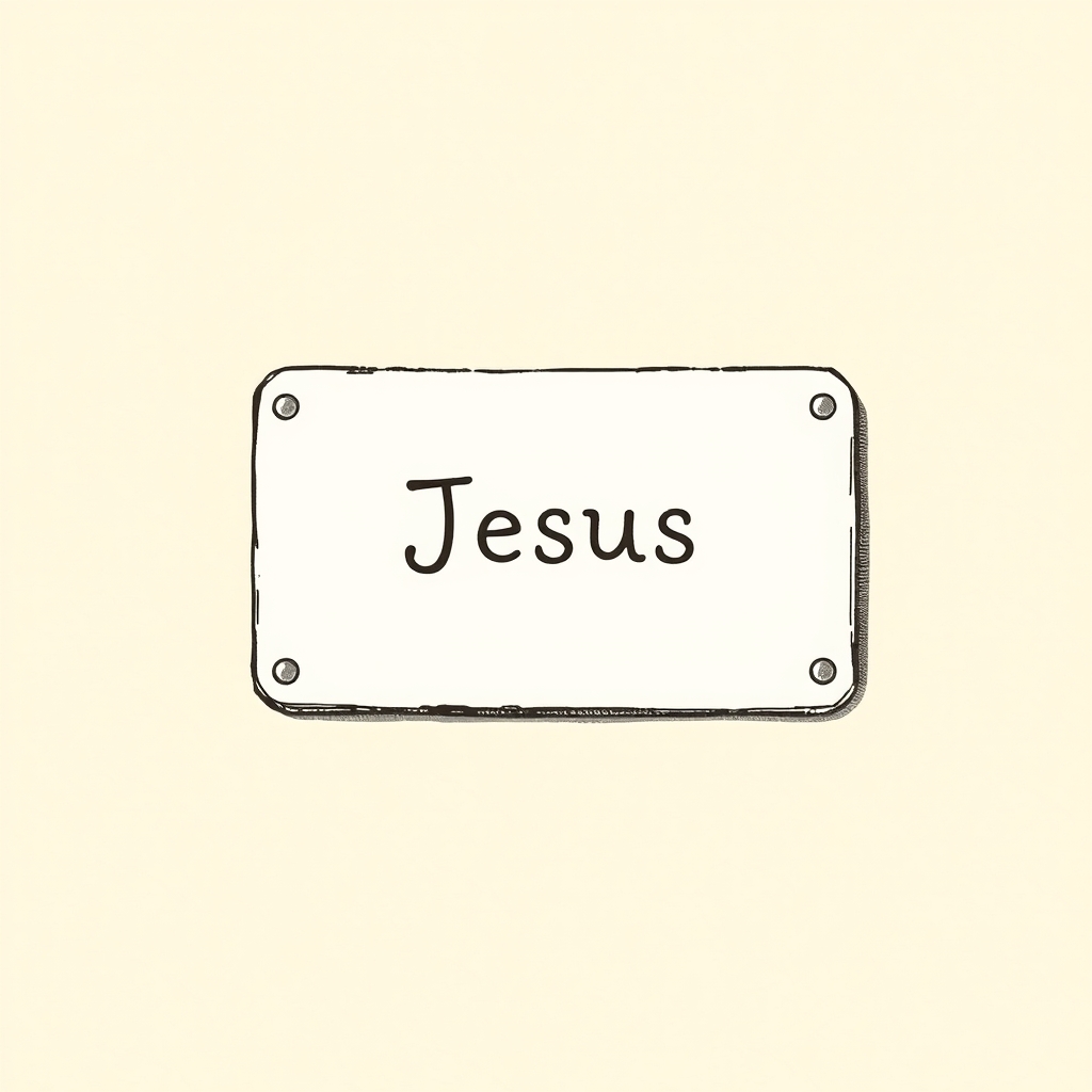 tablette marquée du nom de Jésus