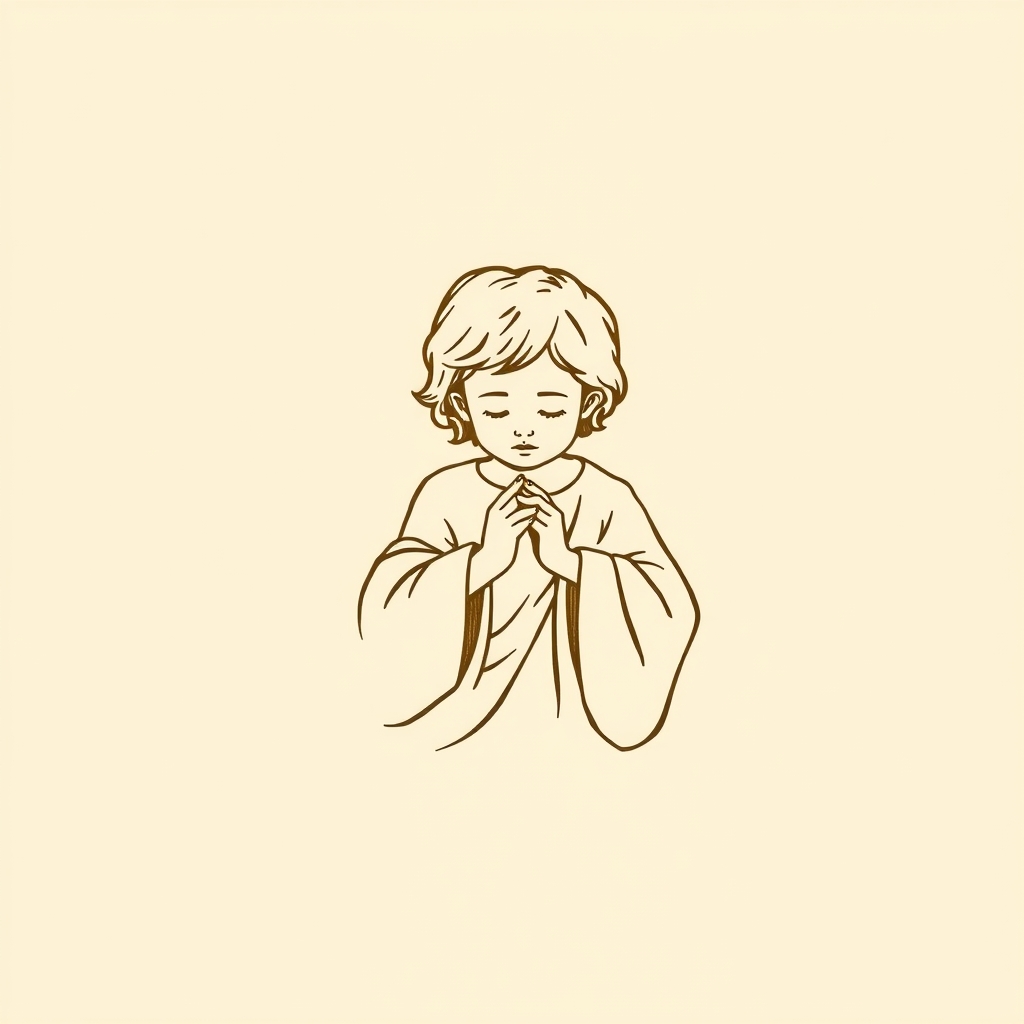 Enfant Jésus lui passant une bague au doigt