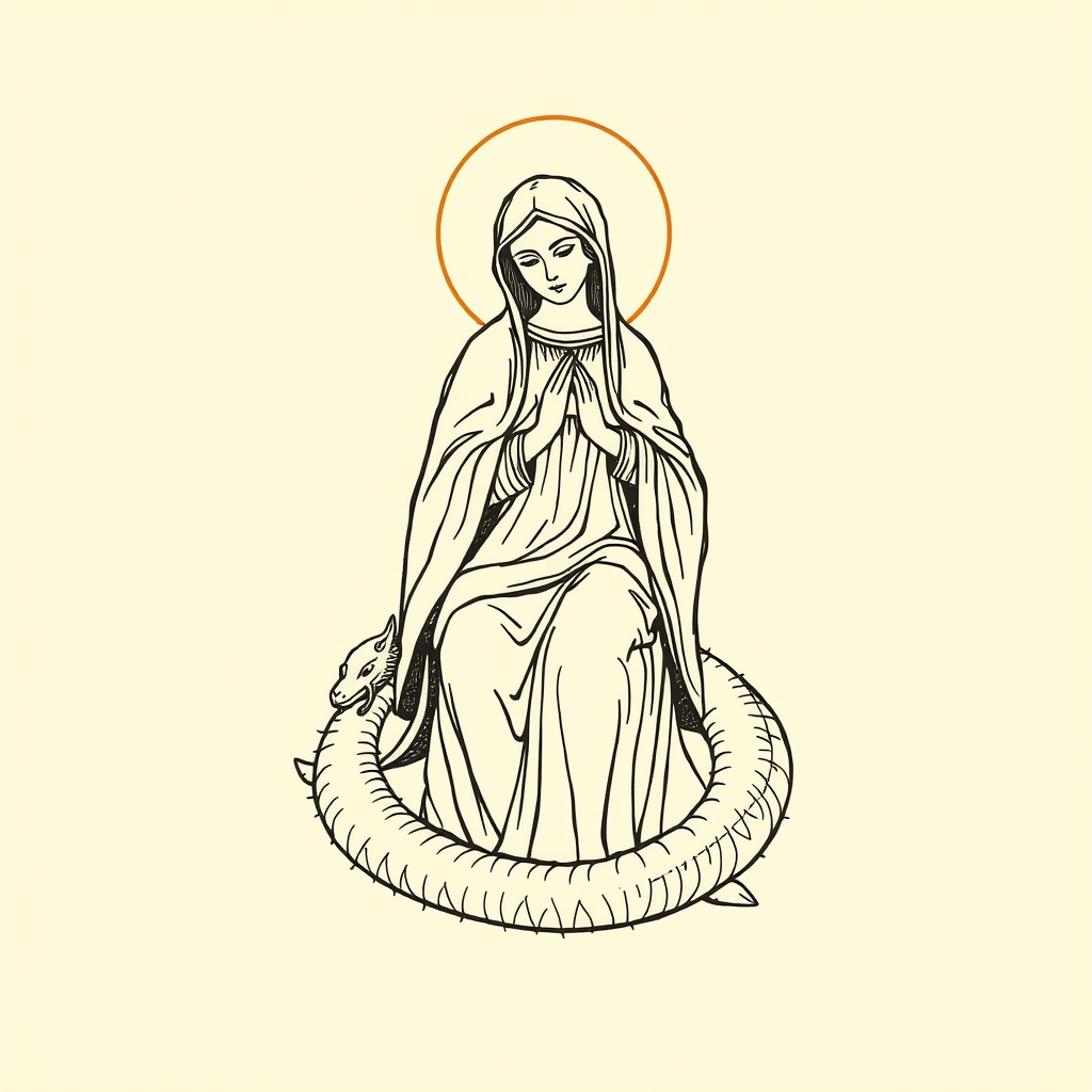 Vierge écrasant le serpent (Theotokos)
