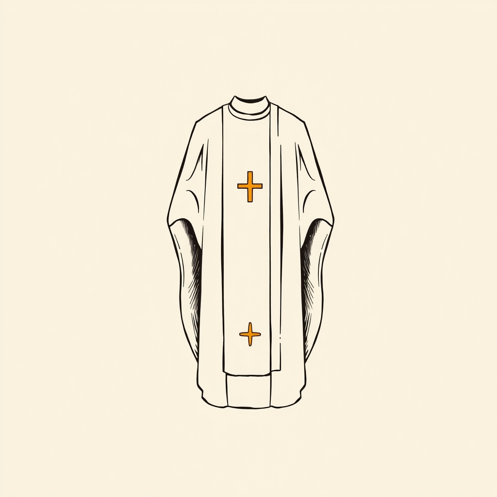 chasuble blanche