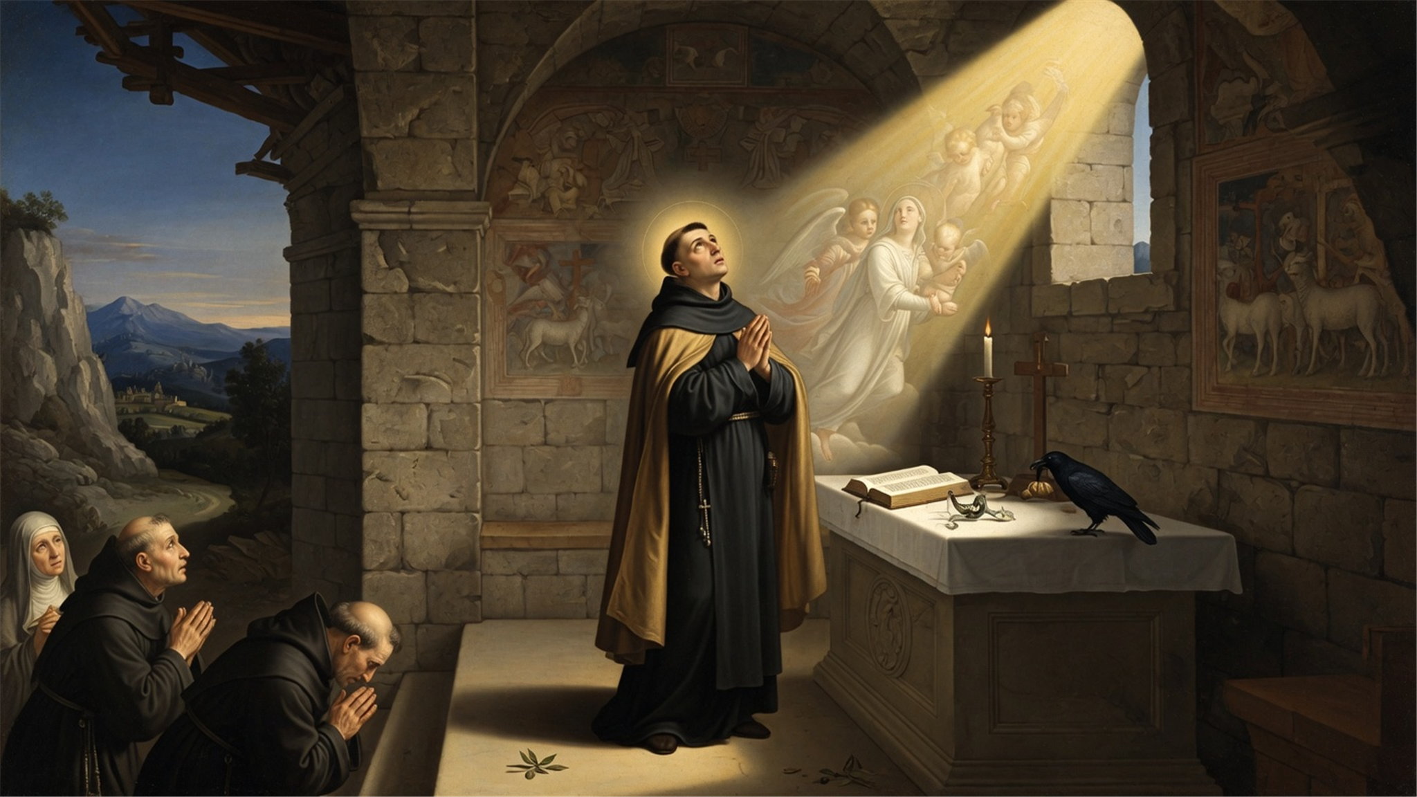 Saint Benoît (Patriarche des moines d'Occident) - Mort et montée au ciel