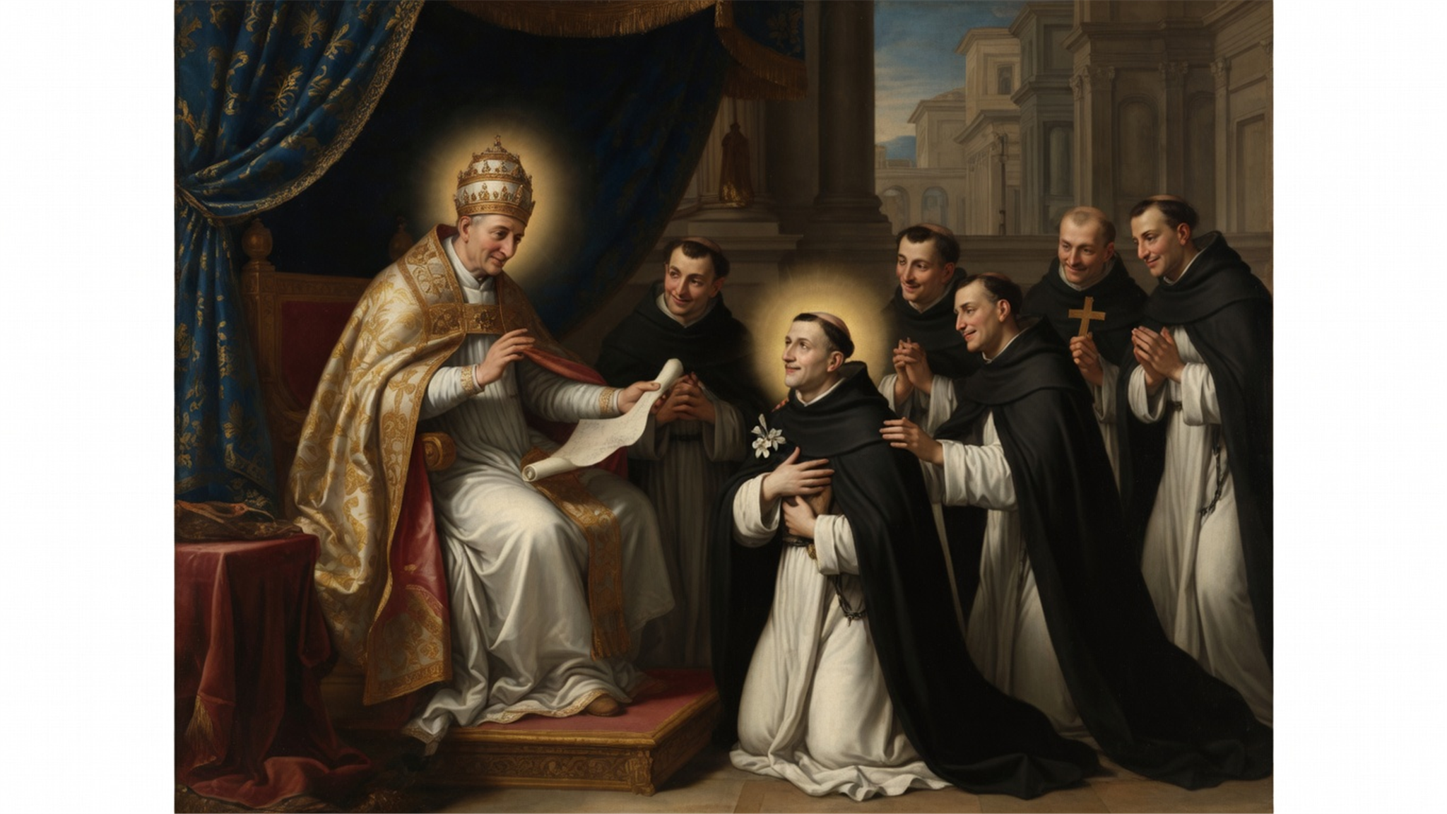 Saint Dominique recevant la confirmation de l'Ordre des Precheurs a Rome